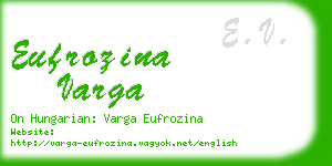 eufrozina varga business card